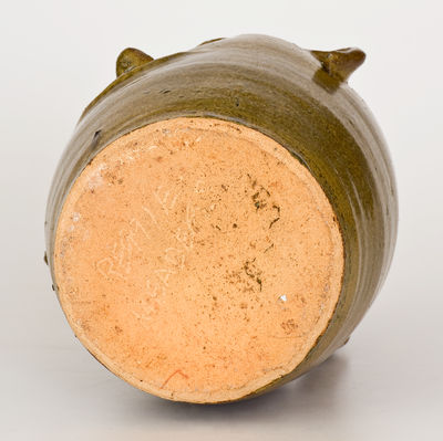 Alkaline-Glazed REGGIE MEADERS (Georgia) Stoneware Face Jug, late 20th century