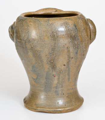 Rare Glazed Stoneware Face Urn, Southern U.S. origin, 20th century
