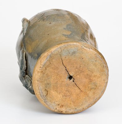 Rare Glazed Stoneware Face Urn, Southern U.S. origin, 20th century