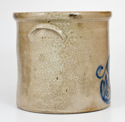 Four-Gallon Stoneware Crock w/ Reclining Dog Decoration, attrib. Brady & Ryan, Ellenville, NY