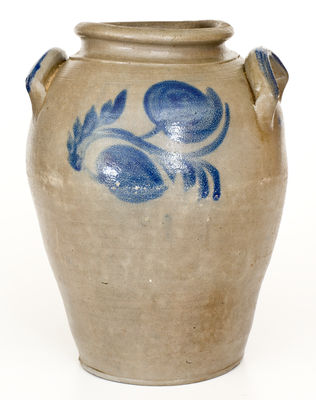 Attrib.  J. P. Schermerhorn, Richmond, Virginia Stoneware Jar w/ Bold Cobalt Decoration