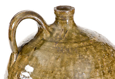 Alkaline-Glazed Southern Stoneware Jug with Two Impressed Slash Marks