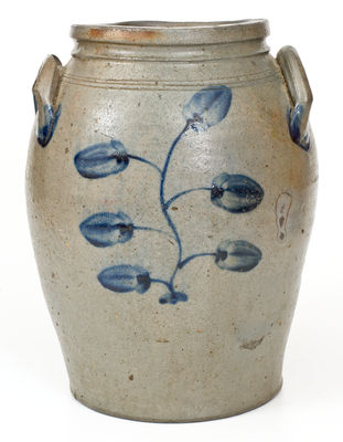 Attrib. Stephen B. Sweeney, Henrico County, VA Stoneware Jar w/ Cobalt 