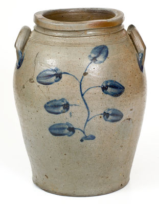Attrib. Stephen B. Sweeney, Henrico County, VA Stoneware Jar w/ Cobalt 