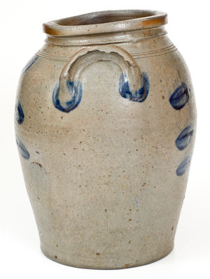 Attrib. Stephen B. Sweeney, Henrico County, VA Stoneware Jar w/ Cobalt 