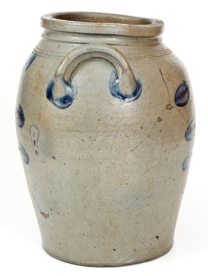 Attrib. Stephen B. Sweeney, Henrico County, VA Stoneware Jar w/ Cobalt 