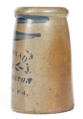 A. CONRAD. / SHINNSTON / W VA. Stoneware Canning Jar