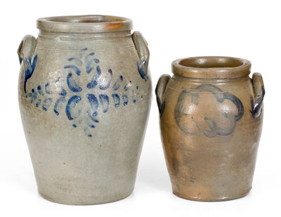 Two Stoneware Jars attrib. Stephen B. Sweeney, Henrico County, Virginia