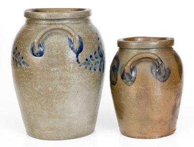 Two Stoneware Jars attrib. Stephen B. Sweeney, Henrico County, Virginia