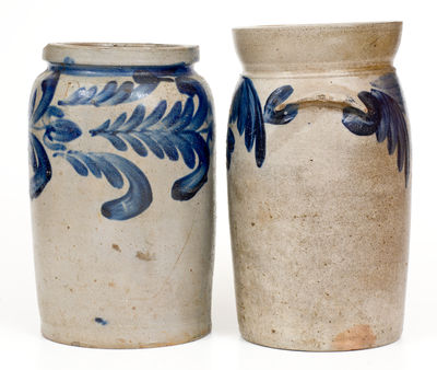 Two Pieces of Cobalt-Decorated Baltimore Stoneware