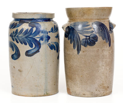 Two Pieces of Cobalt-Decorated Baltimore Stoneware
