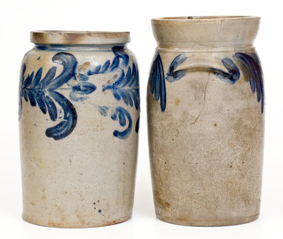 Two Pieces of Cobalt-Decorated Baltimore Stoneware