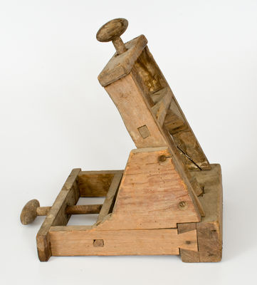 Important North Carolina Wooden Redware Pipe-Making Machine, early to mid 19th century