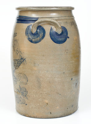 Six-Gallon LION POTTERY (Alexander Conrad, New Geneva, PA) Stoneware Jar
