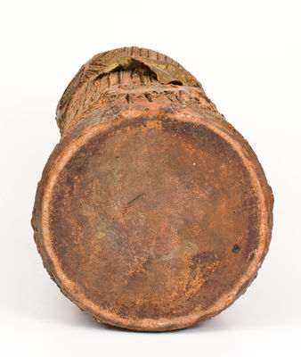 Rustic Redware Umbrella Stand, probably J. Eberly & Co., Strasburg, VA, circa 1890