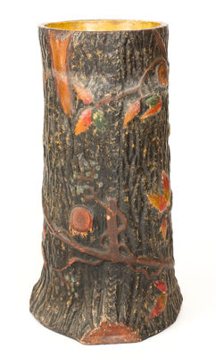 Rustic Redware Umbrella Stand, American, circa 1890