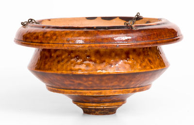 Rare Rockingham Hanging Planter Inscribed