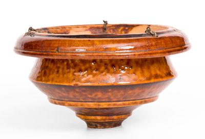 Rare Rockingham Hanging Planter Inscribed