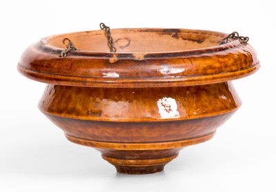 Rare Rockingham Hanging Planter Inscribed