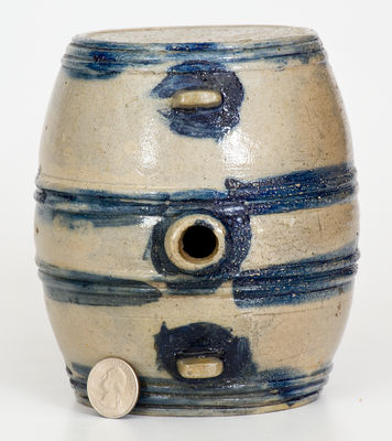 Unusual Northeastern Stoneware Rundlet Dated