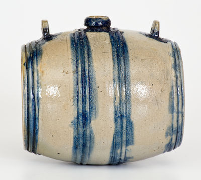 Unusual Northeastern Stoneware Rundlet Dated