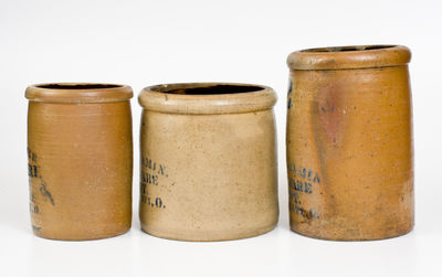 Three Cincinnati, Ohio Stoneware Crocks