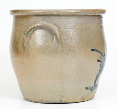 Rare GALWAY VILLAGE (Saratoga County, NY) Stoneware Jar w/ Floral Decoration