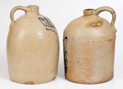 Lot of Two: Stoneware Advertising Jugs (Scranton, PA and Elmira, NY)