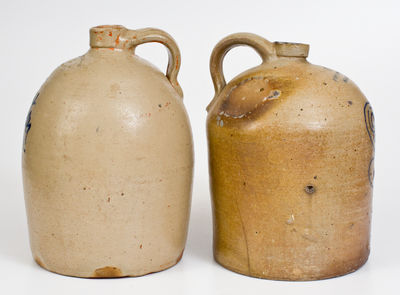 Lot of Two: Stoneware Advertising Jugs (Scranton, PA and Elmira, NY)