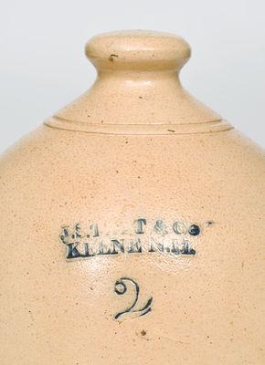 Very Rare J.S. TAFT & CO. / KEENE, NH Two-Gallon Stoneware Chicken Waterer w/ Bird Decoration