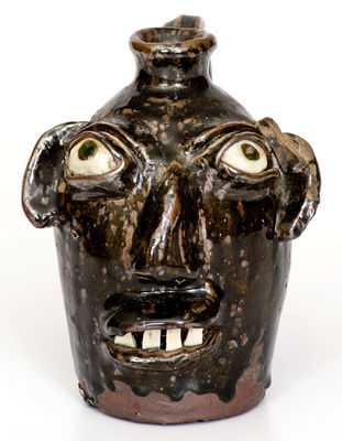 B.B. CRAIG / VALE, N.C. Alkaline-Glazed Stoneware Face Jug