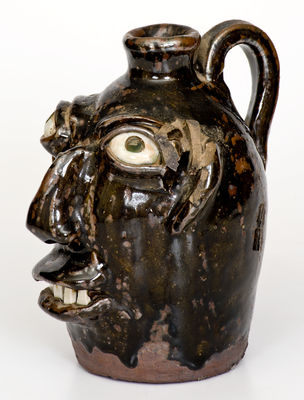 B.B. CRAIG / VALE, N.C. Alkaline-Glazed Stoneware Face Jug