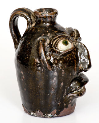 B.B. CRAIG / VALE, N.C. Alkaline-Glazed Stoneware Face Jug