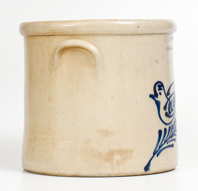 Two-Gallon F. B. NORTON & SONS / WORCESTER, MASS. Stoneware Crock w/ Dove Decoration