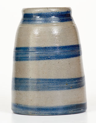 Fine Greensboro / New Geneva, PA Stoneware Canning Jar w/ Bold Four-Stripe Decoration