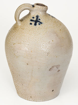Attrib. Abraham Mead, Greenwich, Connecticut, circa 1790 Stoneware Jug