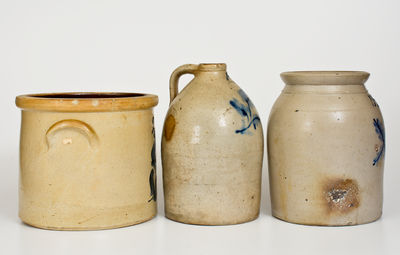 Lot of Three: Union Pottery / Newark, New Jersey Stoneware Jug and Jars