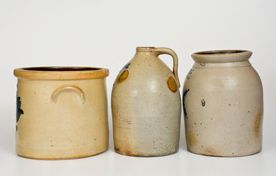 Lot of Three: Union Pottery / Newark, New Jersey Stoneware Jug and Jars