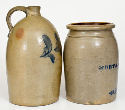 Lot of Two: Beaver, PA Stoneware incl. MURTA & SONS Stenciled Example