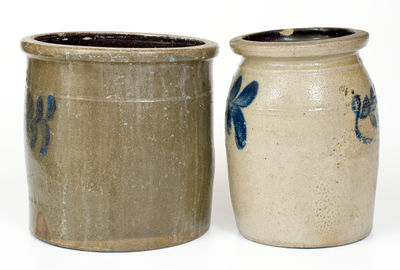 Lot of Two: McCAREL & BURNS / RICHMOND, Ohio Crock (Beaver, PA origin), Beaver Stoneware Jar