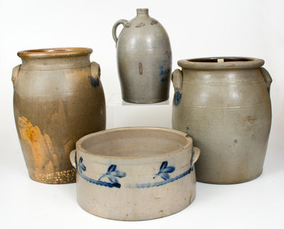 Lot of Four: Mid-Atlantic Stoneware Vessels