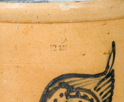 Lot of Two: New York Stoneware incl. Unusual "12 lbs." Pecking Chicken Crock