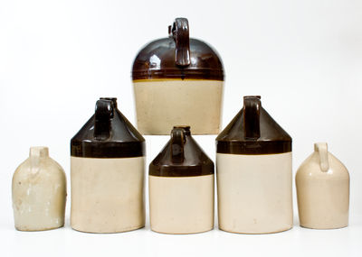 Lot of Six: Stoneware Jugs with PITTSBURGH Stenciled Advertising