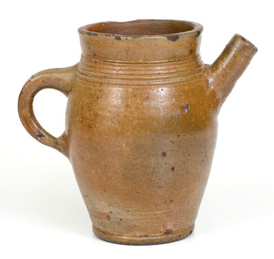 Unusual Stoneware Spouted Vessel, probably Manhattan circa 1790