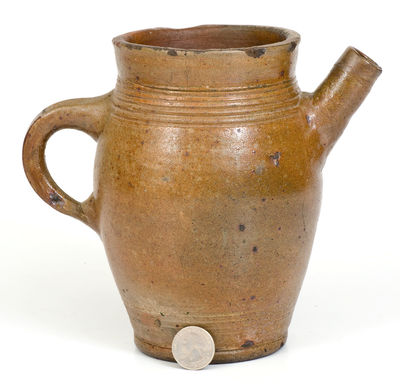 Unusual Stoneware Spouted Vessel, probably Manhattan circa 1790