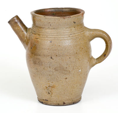 Unusual Stoneware Spouted Vessel, probably Manhattan circa 1790