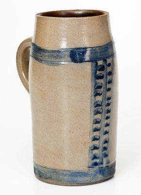 Cobalt-Decorated New York State Stoneware Mug, third quarter 19th century