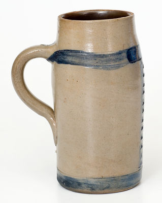 Cobalt-Decorated New York State Stoneware Mug, third quarter 19th century