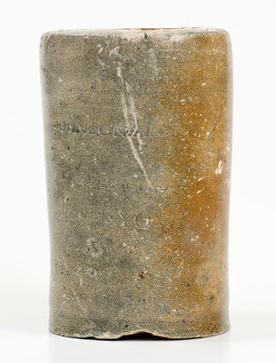 Rare and Fine Thomas W. Commeraw Oyster Jar: DANIEL JOHNSON / No. 24 Lumber Street / N. York