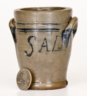 Rare Miniature Northeastern U.S. Stoneware Jar: 